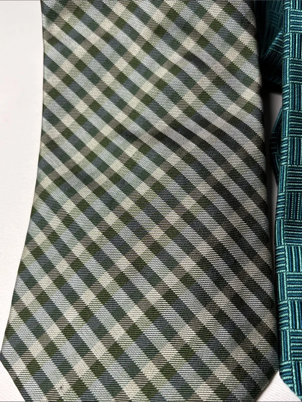 Brooks Brothers Makers Lot of 2 Green Silk Ties